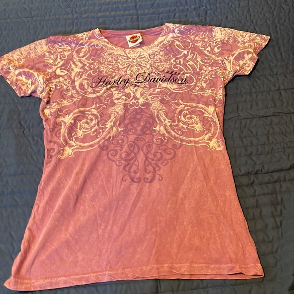 Harley Davidson Soft Purple Graphic Shirt